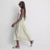 Cotton button through midi dress