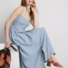 Cotton button through midi dress