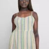 Cotton button through midi dress