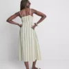 Cotton button through midi dress