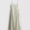 Cotton button through midi dress