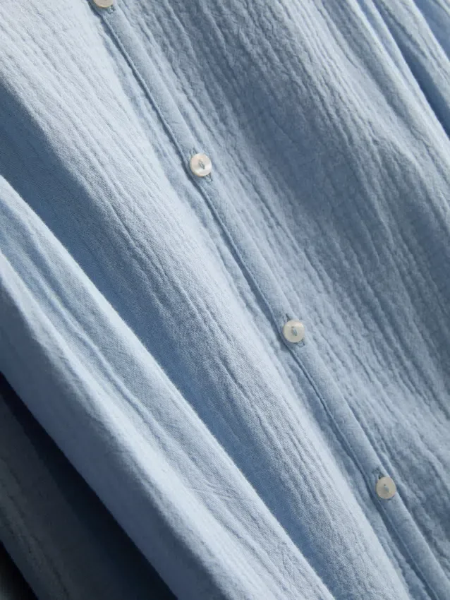 Cotton button through midi dress