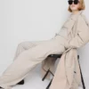 Cotton casual wide-leg joggers