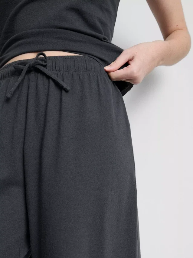 Cotton casual wide-leg joggers