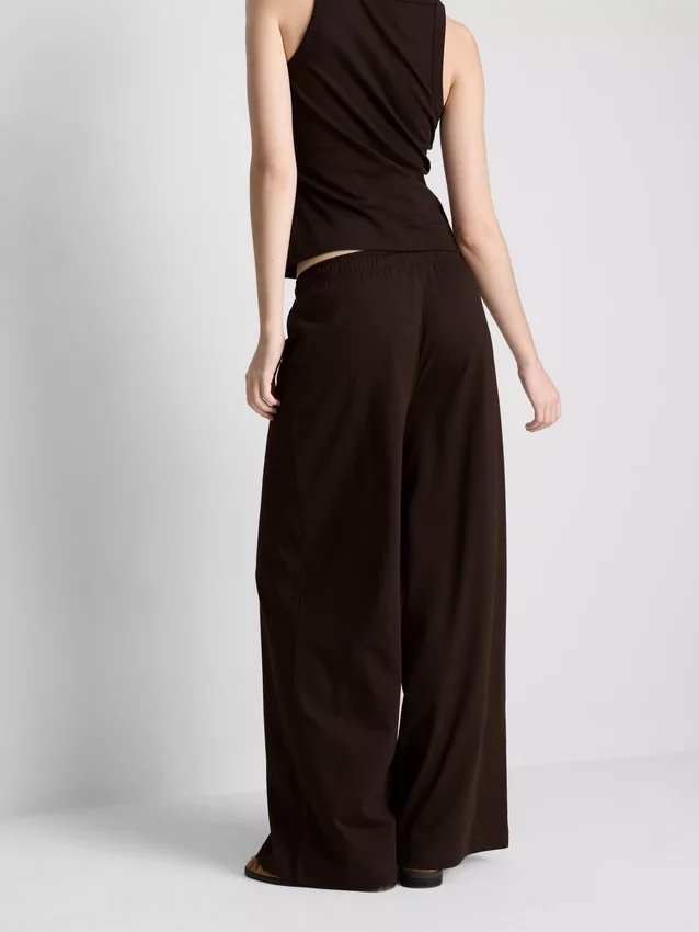 Cotton casual wide-leg joggers