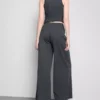 Cotton casual wide-leg joggers