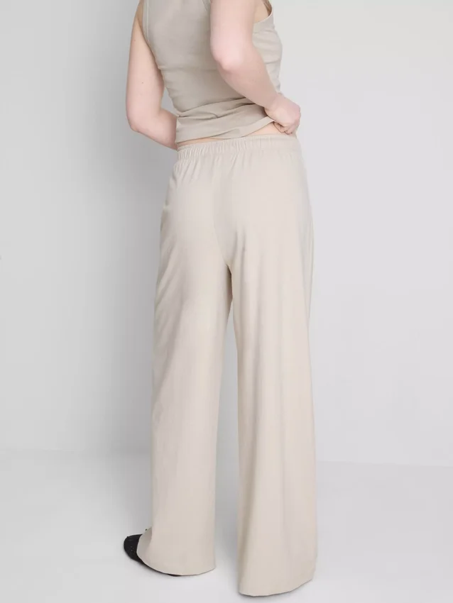Cotton casual wide-leg joggers