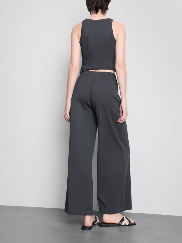 Cotton casual wide-leg joggers
