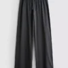 Cotton casual wide-leg joggers