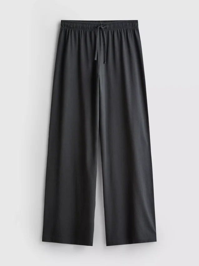 Cotton casual wide-leg joggers