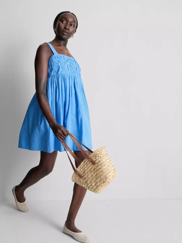 Cotton cornelli mini dress