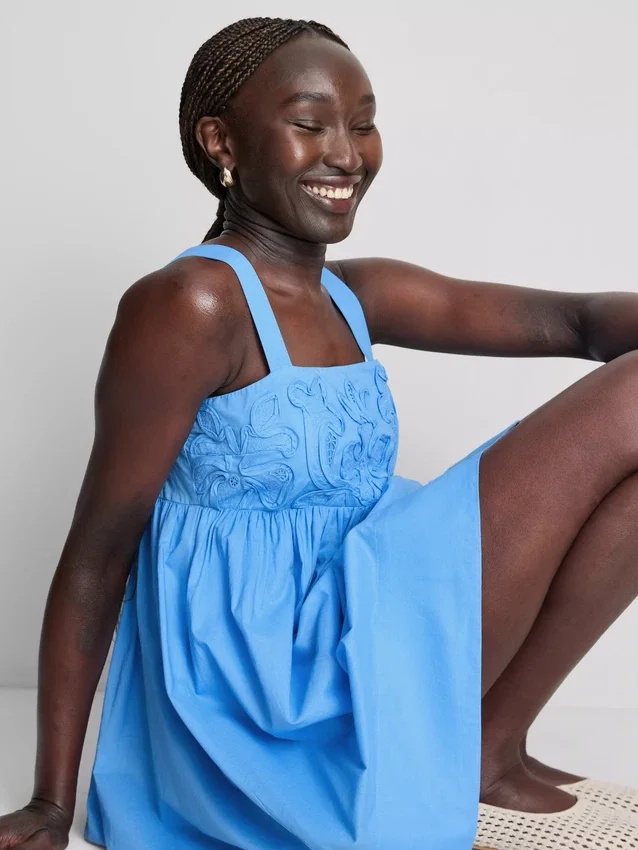 Cotton cornelli mini dress
