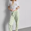 Cotton crew neck printed pajamas
