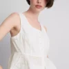 Cotton cropped cutwork cami top