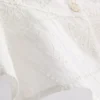 Cotton cropped cutwork cami top