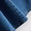 Cotton denim a-line mini dress