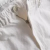 Cotton denim a-line shorts
