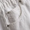 Cotton denim a-line shorts