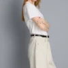 Cotton denim bermuda shorts
