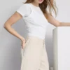 Cotton denim bermuda shorts