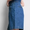 Cotton denim bermuda shorts