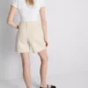 Cotton denim bermuda shorts