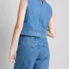 Cotton denim bermuda shorts