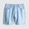 Cotton denim bermuda shorts