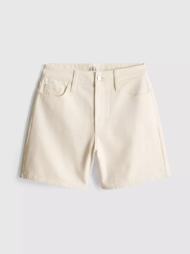 Cotton denim bermuda shorts