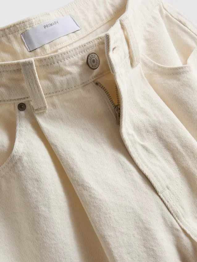 Cotton denim bermuda shorts