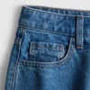 Cotton denim bermuda shorts