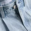 Cotton denim bermuda shorts