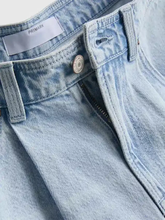 Cotton denim bermuda shorts
