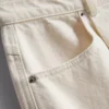 Cotton denim bermuda shorts