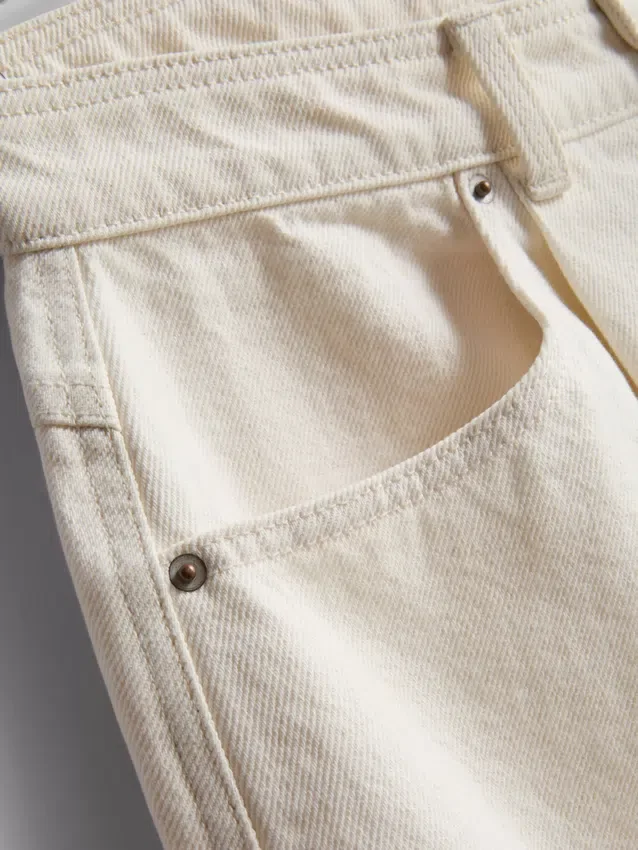 Cotton denim bermuda shorts