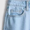 Cotton denim bermuda shorts