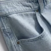 Cotton denim bermuda shorts