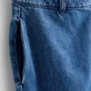 Cotton denim bermuda shorts