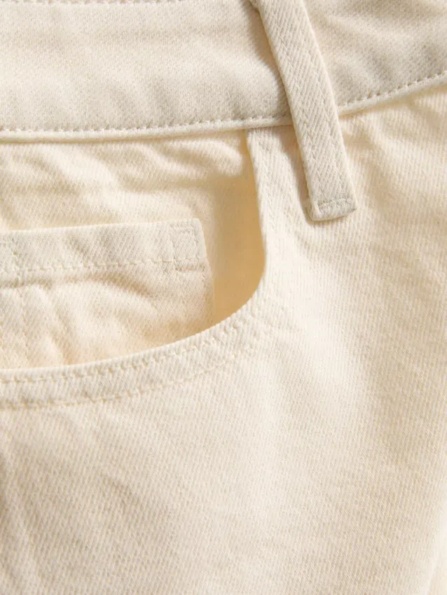 Cotton denim bermuda shorts