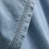 Cotton denim collared mini shift dress