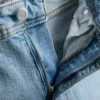 Cotton denim flared mid-rise jeans