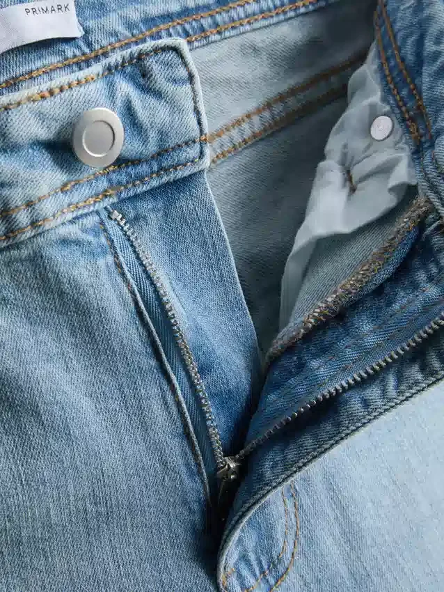 Cotton denim flared mid-rise jeans