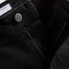 Cotton denim flared mid-rise jeans