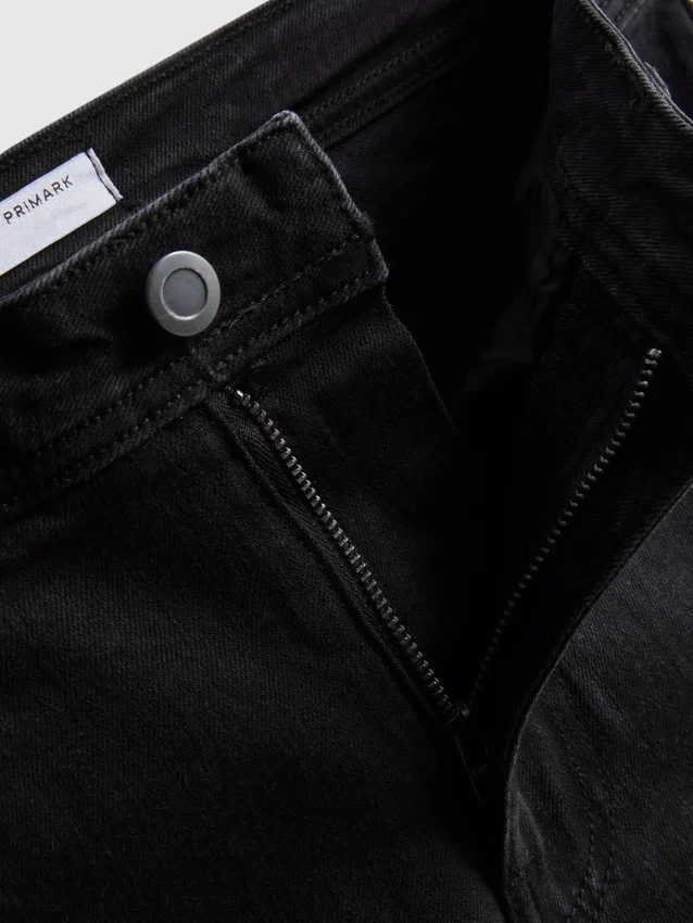Cotton denim flared mid-rise jeans