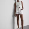 Cotton denim front-pocket shorts