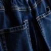 Cotton denim high waisted tapered jeans