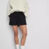 Cotton denim jogger shorts