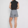 Cotton denim jogger shorts