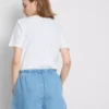Cotton denim jogger shorts