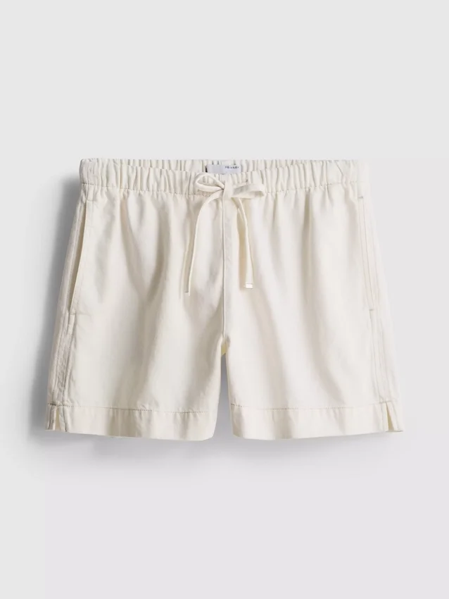 Cotton denim jogger shorts